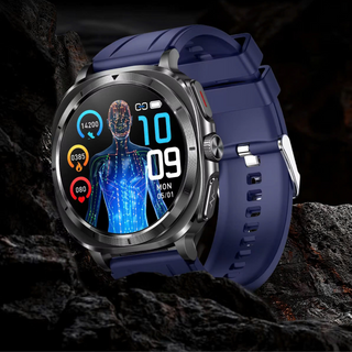 BioSmart® Fettle Watch - Health Monitor Smart Watch with 1.43inch AMOLED - ECG, Voice Assistant, SOS Calling, Outdoor Sports Fitness Tracker