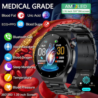 New Laser Smart Watch with ECG and PPG Health Monitoring