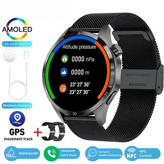 GT4 Pro Blood Sugar Monitoring Smartwatch - GPS tracker