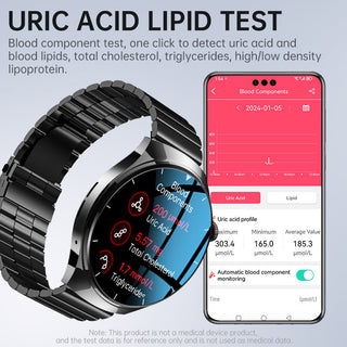 BioSmart® Watch ZW88 Newly Upgraded Smart Watch ECG Blood Glucose Blood Components Sleep Heart Rate Blood Pressure