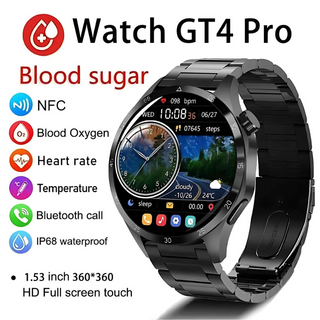 GT4 Pro Blood Sugar Monitoring Smartwatch - GPS tracker
