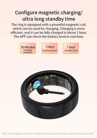 The Revolution Smart Ring - Blood Pressure Sleep Health Monitoring Multi-sport,  IP68 Waterproof For Men and Women
