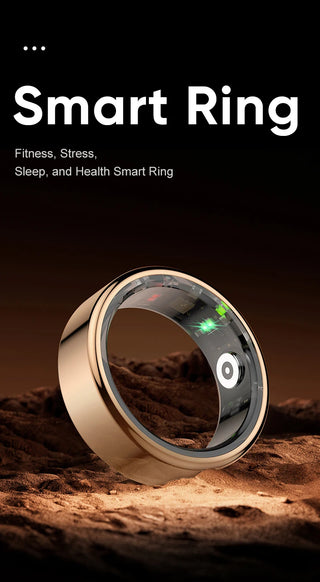Optima Track Smart Ring - Military Grade Titanium Steel - Health Monitoring IP68 & 3ATM Waterproof Multi-sport Mode