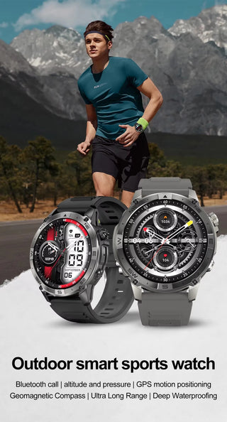 Velocity Pro GT Smart Watch with AMOLED Screen and BT Calling, Altitude, Barometric Pressure, GPS Motion Positioning, Compass
