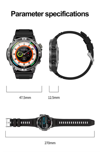 Velocity Pro GT Smart Watch with AMOLED Screen and BT Calling, Altitude, Barometric Pressure, GPS Motion Positioning, Compass