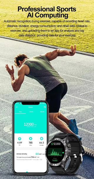 Velocity Pro GT Smart Watch with AMOLED Screen and BT Calling, Altitude, Barometric Pressure, GPS Motion Positioning, Compass