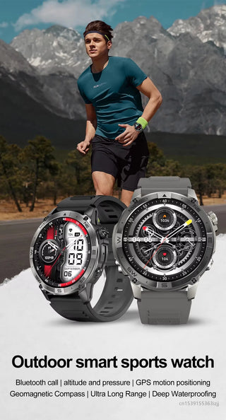 Velocity Pro GT Smart Watch with AMOLED Screen and BT Calling, Altitude, Barometric Pressure, GPS Motion Positioning, Compass