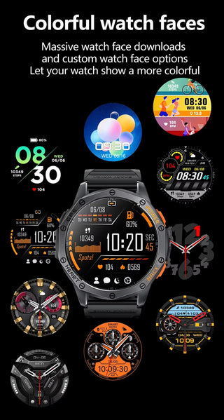 BioSmart® Watch Elite Force VII – Tactical Smartwatch 1.43" Amoled LED Flashlight Compass and Much More!
