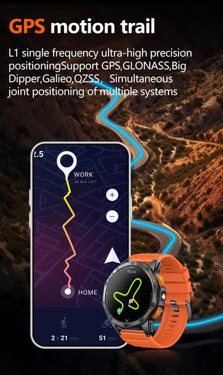 BioSmart® Watch Elite Force VII – Tactical Smartwatch 1.43" Amoled LED Flashlight Compass and Much More!