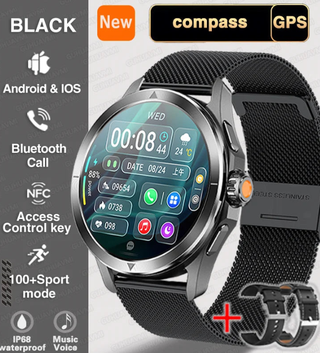 Magnum 4SS Ultra Outdoor Sports Smart Watch for Men with AMOLED Screen, NFC, GPS & Compass