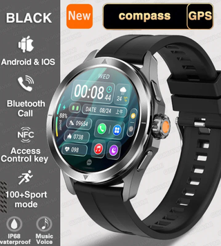 Magnum 4SS Ultra Outdoor Sports Smart Watch for Men with AMOLED Screen, NFC, GPS & Compass