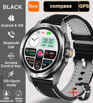 Magnum 4SS Ultra Outdoor Sports Smart Watch for Men with AMOLED Screen, NFC, GPS & Compass