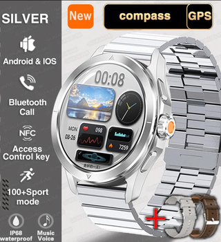 Magnum 4SS Ultra Outdoor Sports Smart Watch for Men with AMOLED Screen, NFC, GPS & Compass