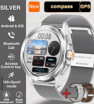 Magnum 4SS Ultra Outdoor Sports Smart Watch for Men with AMOLED Screen, NFC, GPS & Compass