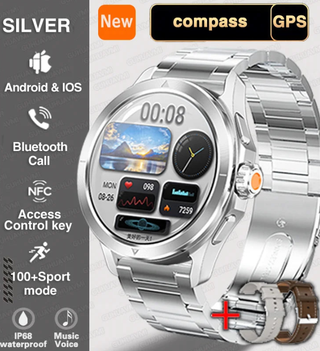 Magnum 4SS Ultra Outdoor Sports Smart Watch for Men with AMOLED Screen, NFC, GPS & Compass