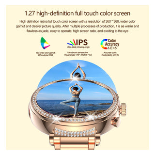 BioSmart® Bella Regalia Ladies Smart Watch with ECG, Bluetooth Calling Heart Rate, Temperature and More!