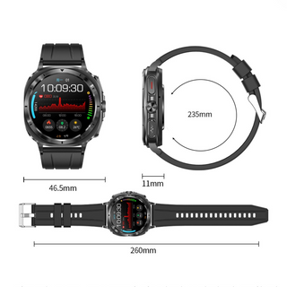 BioSmart® Fettle Watch - Health Monitor Smart Watch with 1.43inch AMOLED - ECG, Voice Assistant, SOS Calling, Outdoor Sports Fitness Tracker