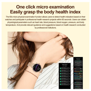 BioSmart® Bella Regalia Ladies Smart Watch with ECG, Bluetooth Calling Heart Rate, Temperature and More!