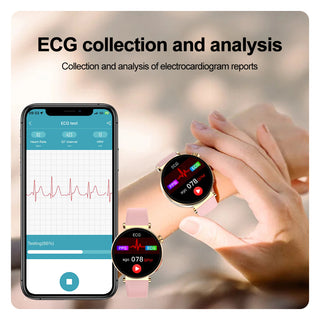 BioSmart® Ladies Grace ECG Health Smart Call Watch Blood Oxygen Monitoring Voice Assistant and Physiological Cycle Record
