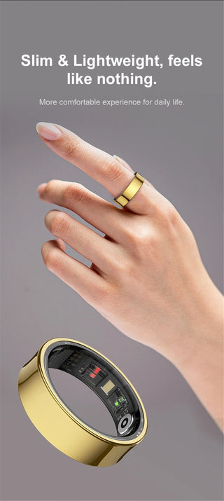 Aurora Smart Ring with Skin Temp Fertility Tracking - Health Sleep Monitor Smart Ring
