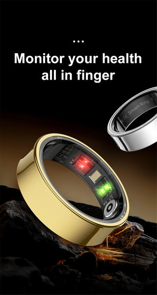 Aurora Smart Ring with Skin Temp Fertility Tracking - Health Sleep Monitor Smart Ring