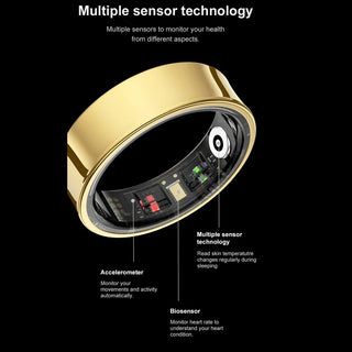Aurora Smart Ring with Skin Temp Fertility Tracking - Health Sleep Monitor Smart Ring