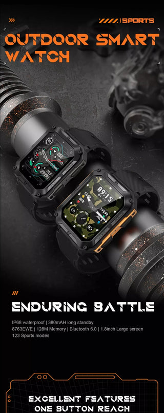 BioSmart TitanX Smart Watch for Men 1.83 inch Large Screen with Health and Fitness Monitoring and Bluetooth Calling