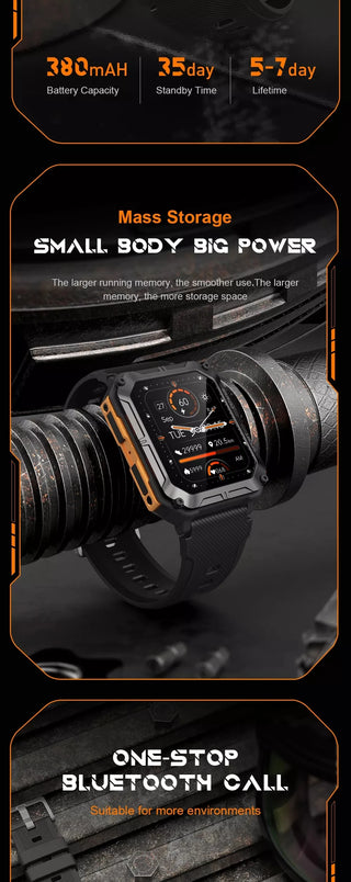 BioSmart TitanX Smart Watch for Men 1.83 inch Large Screen with Health and Fitness Monitoring and Bluetooth Calling