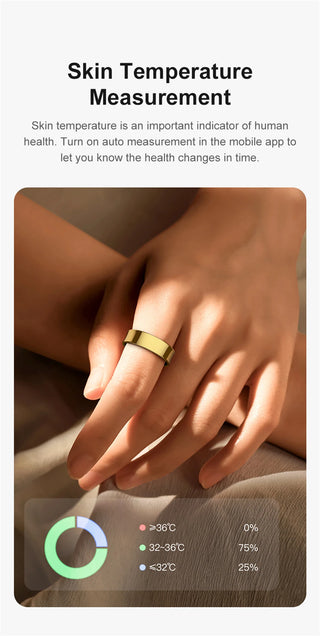 Aurora Smart Ring with Skin Temp Fertility Tracking - Health Sleep Monitor Smart Ring