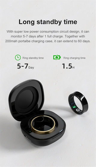Aurora Smart Ring with Skin Temp Fertility Tracking - Health Sleep Monitor Smart Ring