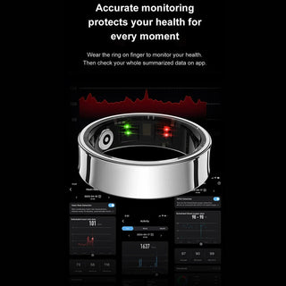 Aurora Smart Ring with Skin Temp Fertility Tracking - Health Sleep Monitor Smart Ring