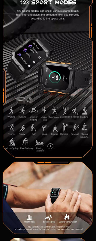 BioSmart TitanX Smart Watch for Men 1.83 inch Large Screen with Health and Fitness Monitoring and Bluetooth Calling