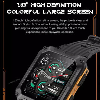 BioSmart TitanX Smart Watch for Men 1.83 inch Large Screen with Health and Fitness Monitoring and Bluetooth Calling