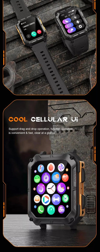 BioSmart TitanX Smart Watch for Men 1.83 inch Large Screen with Health and Fitness Monitoring and Bluetooth Calling