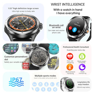 Magnum 4SS Ultra Outdoor Sports Smart Watch for Men with AMOLED Screen, NFC, GPS & Compass