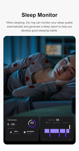 Aurora Smart Ring with Skin Temp Fertility Tracking - Health Sleep Monitor Smart Ring